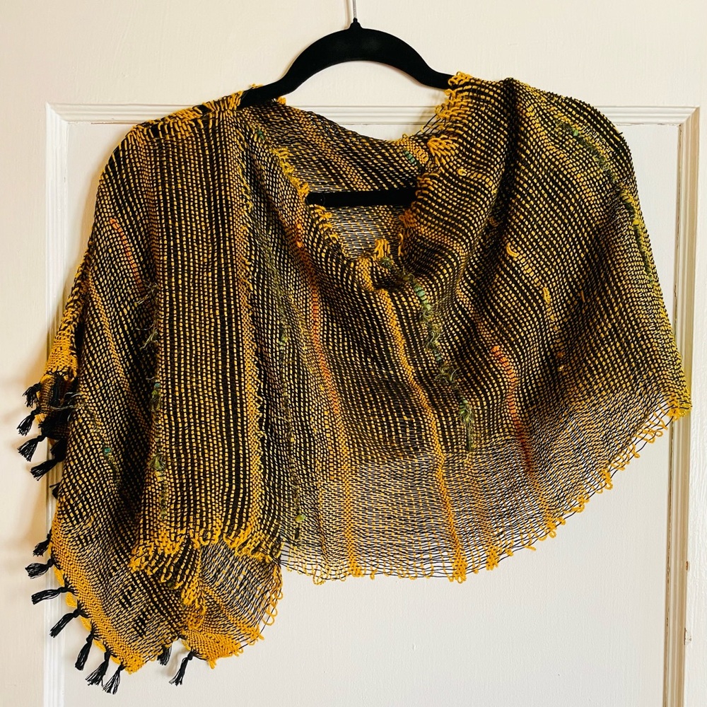 Loom-Woven Shoulder Poncho